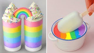 1000 Oddly Satisfying Rainbow Cake Decorating Compilation So Yummy Chocolate Cake Hacks Tutorials