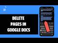 How To Delete Pages In Google Docs
