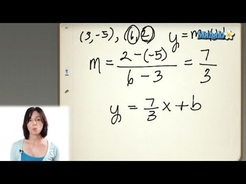 How to write the equation of a line