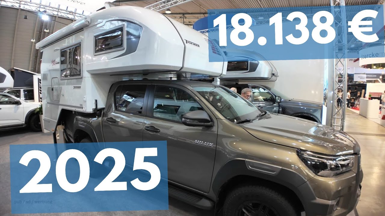 VOLKS-WOHNMOBIL 18.138,- € WOHNMOBIL selbst bauen mit Tischer Trail 240 Aufsetzkabine Pick-Up-Camper