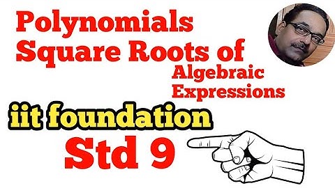 IIT JEE Foundation || Class 9th Maths Polynomials Chapter 3 New Terms IIT FOUNDATION