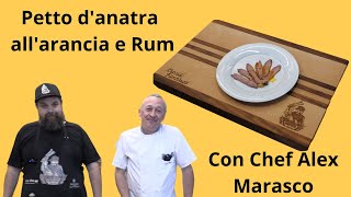 Petto d&#39;anatra all&#39;arancia e Rum