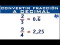 Convertir fracción en decimal