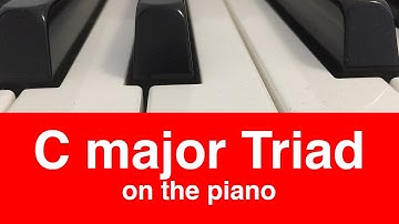 C Major Triad Piano Tutorial✨