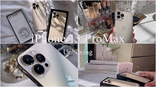 UNBOXING 📦 IPHONE 13 PRO MAX GOLD + AIRPODS + ACCESSORIES | AESTHETIC ASMR