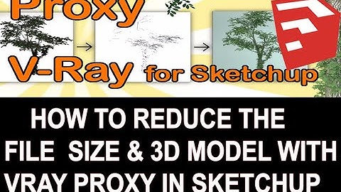 How to reduce the file size & 3d Model with Vray Proxy In Sketchup
