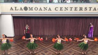 Hula Dance Show At Ala Moana Center In Oahu, Hawaii