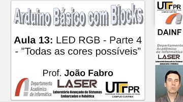 ABB-Aula 13-LED RGB Avançado-Parte 4-Todas as Cores(Arduino Básico com BLOCKS)