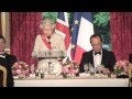 The Queen's speech at the French State Banquet