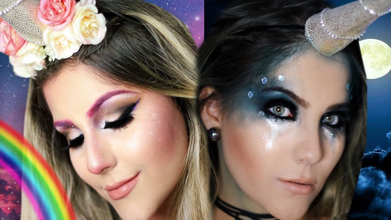 MAQUIAGEM UNICÓRNIO FOFA x UNICÓRNIO DAS TREVAS - Gabriela Capone