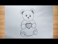 how to draw teddy bear drawing easy step by step@DrawingTalent