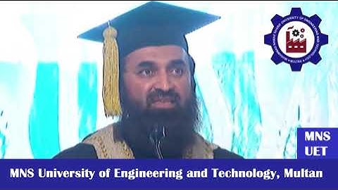 Chancellor sb talking about MNS UET, Multan during convocation of Nishtar Medical University, Multan