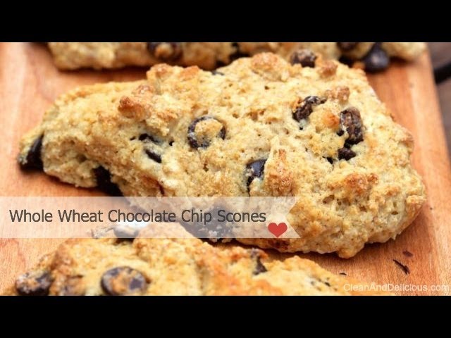 Clean & Delicious Whole Wheat Chocolate Chip Scones