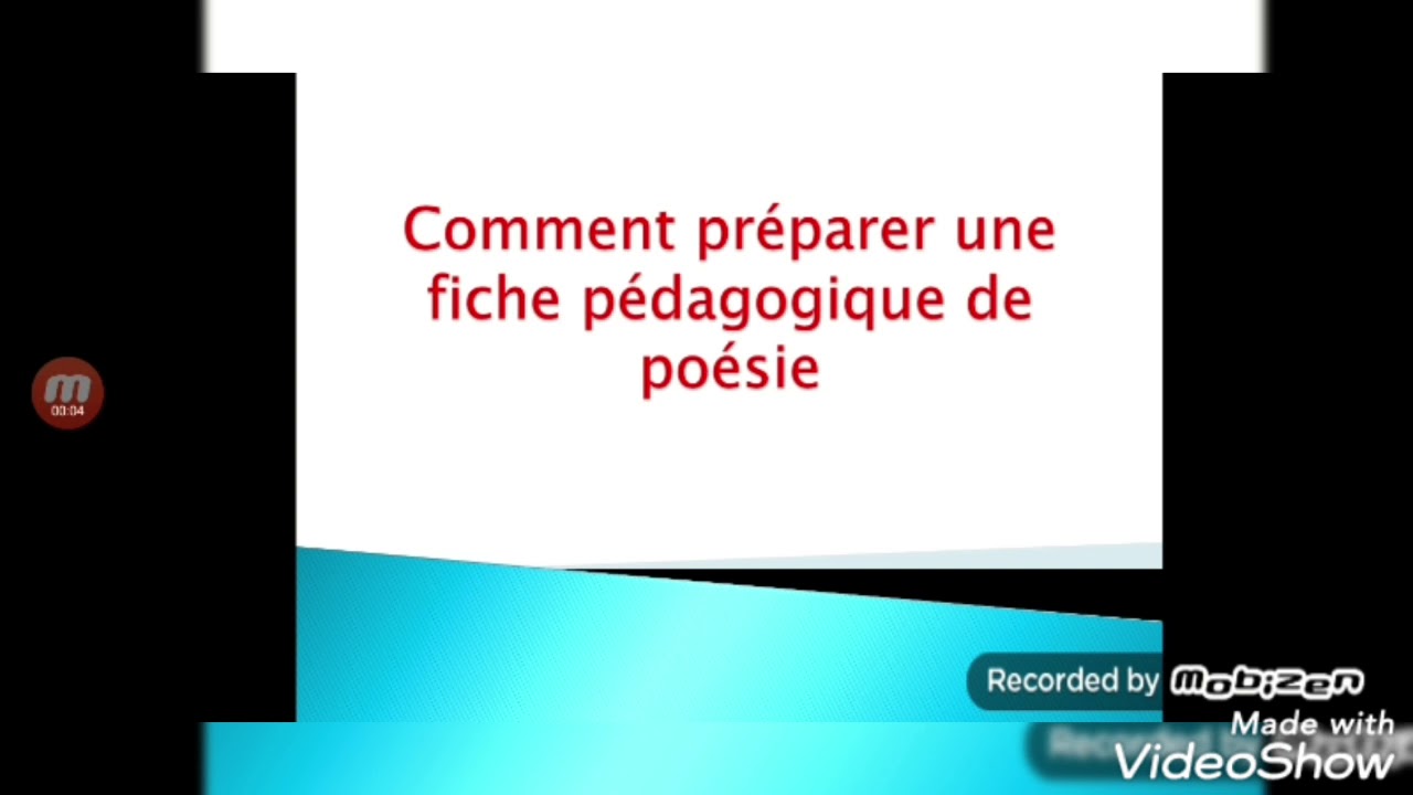 Comment préparer une fiche pédagogique de poésie