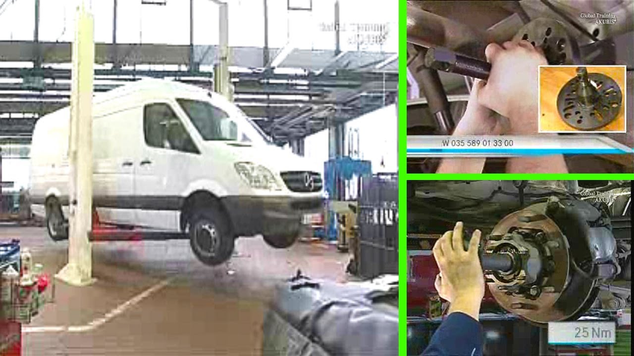 MercedesBenz Sprinter How to replace the radial shaft sealing ring and coupling flange W906
