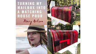 Turning A Mailbox Into A Matching House Pour By Tracy Nelson @AcrylicPouring