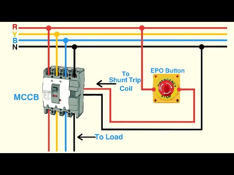 schneider shunt trip wiring diagram