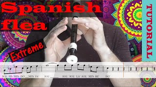 Spanish flea - Tutorial flauta con partitura | Karaoke instrumental