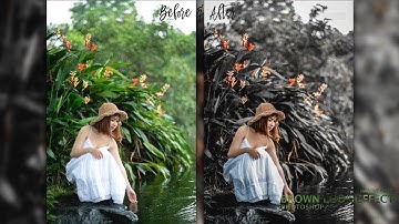 Brown and Moody Color Grading Effect in Photoshop Tutorial | Camera Raw Filter | By Massive Editz