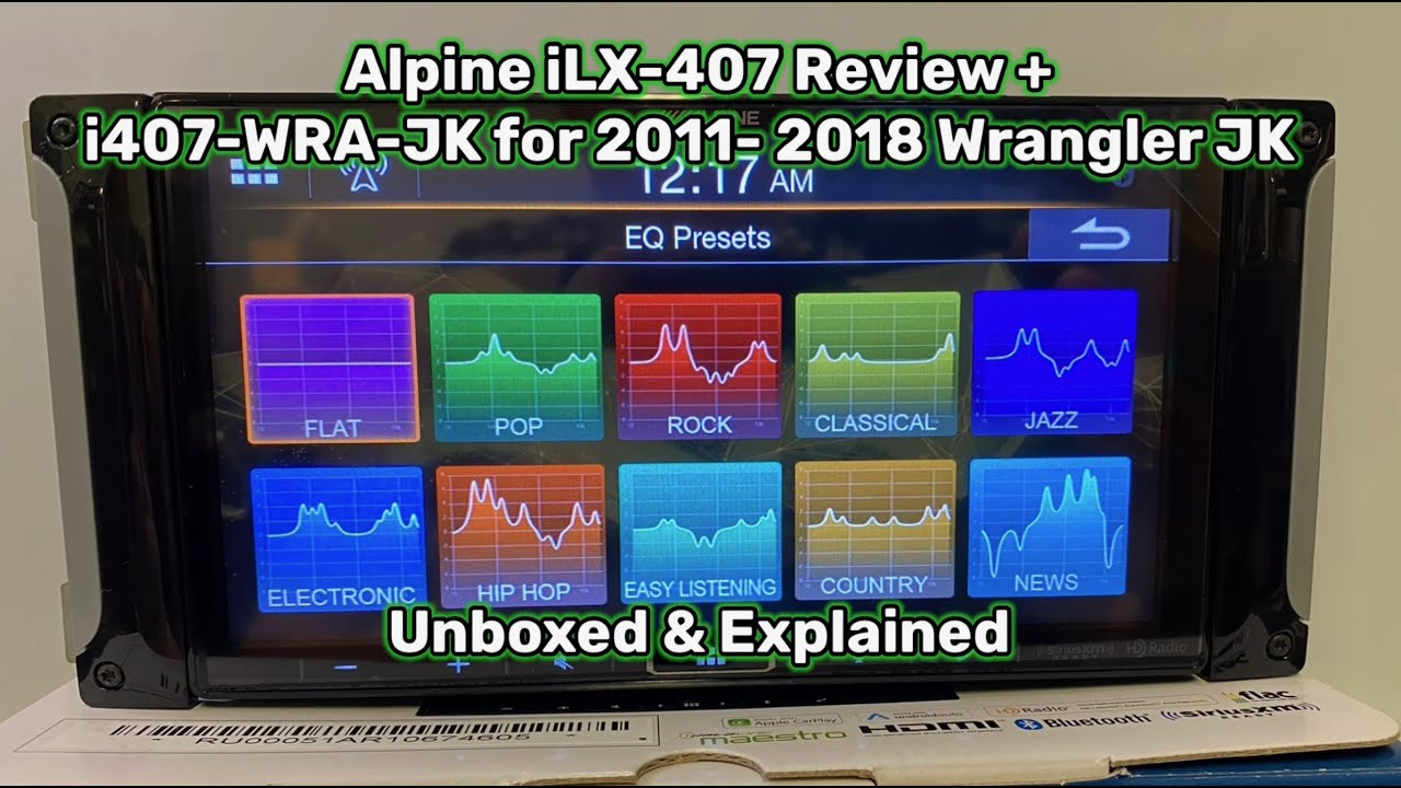 Alpine iLX-407 review PLUS i407-WRA-JK unboxing and explained by  @carstereochick - YouTube
