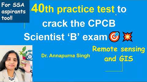 40th practice test for CPCB Scientist B useful for SSA aspirants too!! #environmentalscience #cpcb