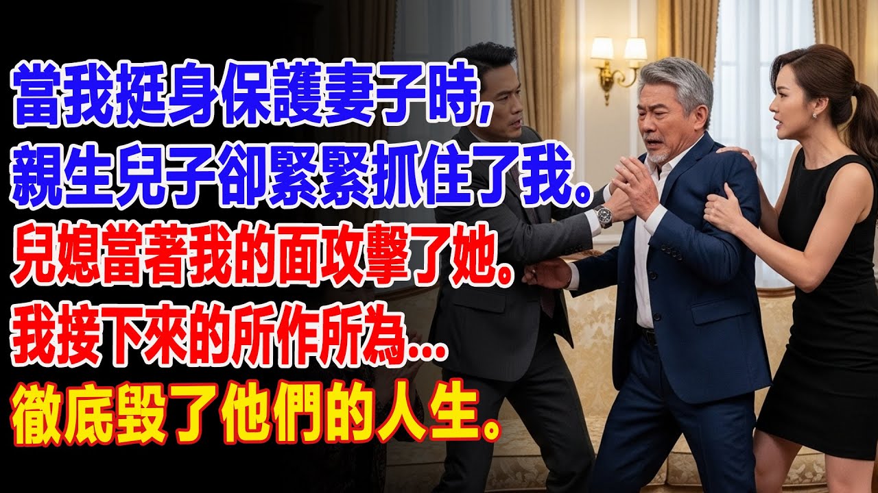 【真實故事】🚨 當我挺身保護妻子時，親生兒子卻緊緊抓住了我 🤚。兒媳當著我的面攻擊了她。我接下來的所作所為…🔥.| 父母子女冲突 | 真實故事 | 故事分享 | 情感故事 | 晚年哲理 | 說故事