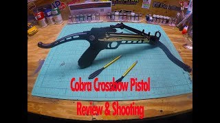 Cobra Crossbow Pistol Review & shooting $30 ebay 80lb crossbow pistol