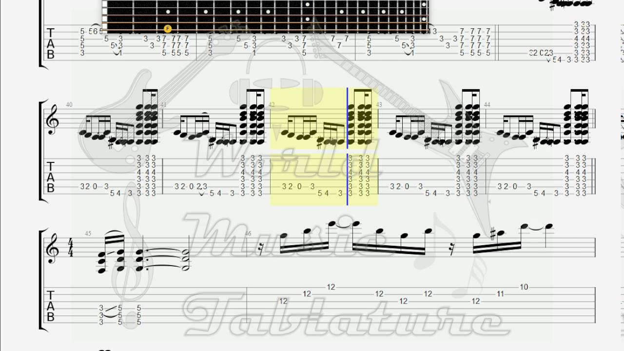 Cornell Chris Black Hole Sun GUITAR 1 TAB YouTube