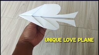 Cara Membuat Pesawat Kertas Bentuk Love - Origami Heart Unique Plane