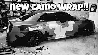 Camo Chrysler 300 SRT8 | Quick How to DIY Camo Wrap | Cheetah Wraps | Vlog