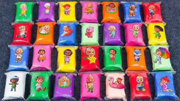 Cocomelon Mixing ASMR Satisfying ✨🦖 Fun with JJ, TomTom Finding Hidden Slime & Glitter Bags🌈