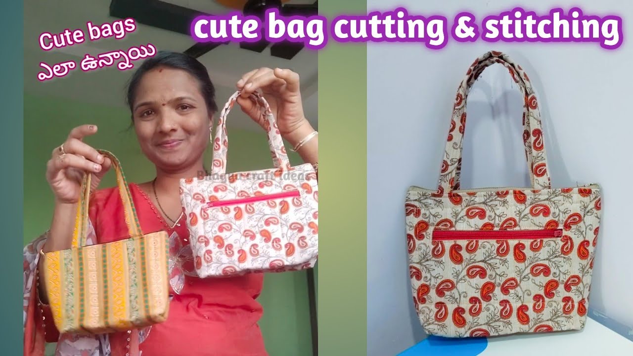 Simple method cute bag cutting & stitching 