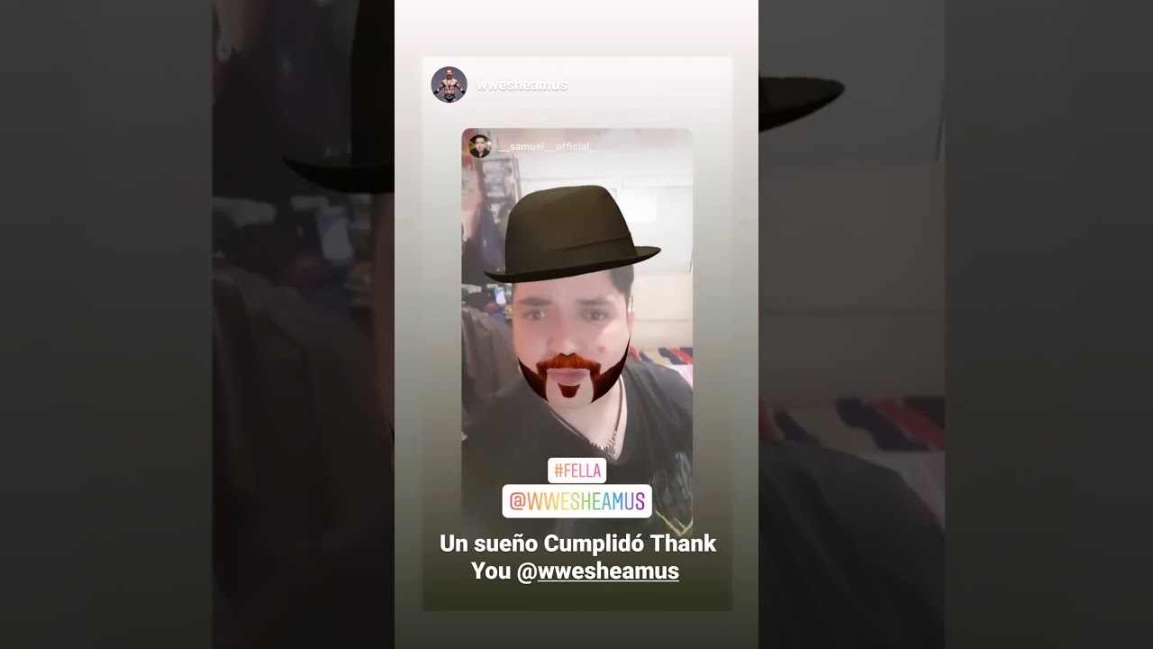 sheamus me nombra en una historia de Instagram Fella 😎💪🏽👑