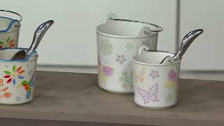 Temp-tations 1.5-qt & 20-oz Stoneware Buckets w/Scoop on QVC