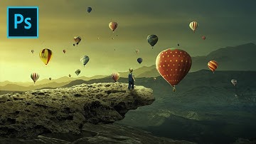 Photoshop Fantasy Photo Manipulation Tutorial - Dozens of Balloons