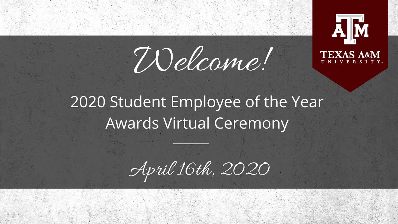 2020 Student Employee of The Year Awards Presentation - YouTube