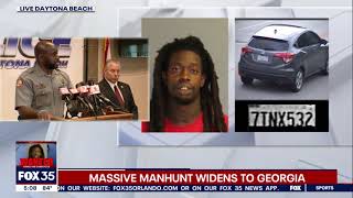 Daytona Beach Police provides update on shooting of officer, manhunt for suspect
