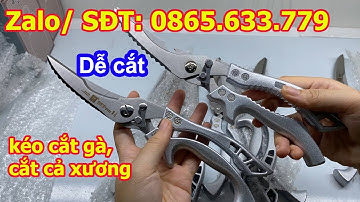 Kéo cắt gà, vịt, cắt cả xương, kèm đánh vảy cá, cắt khỏe, kéo dày dặn, bền, dễ sử dụng.