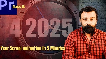 Class 16 | How to create Scrolling Timeline year Animation in Premiere Pro |