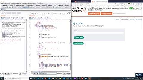 User ID controlled by request parameter (Video solution)