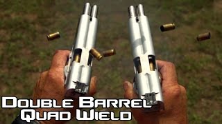 Double Barreled 1911 pistol quad wield rapid fire! 20 rounds in 1.5 seconds in SlowMo| AF2011 (4K)