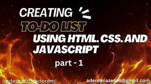 Create a Simple To-Do List Using HTML, CSS, and JavaScript - part 1