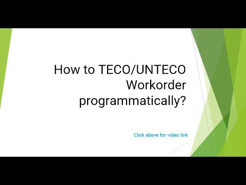 SAP PM: How to TECO/UNTECO Workorder programatically?