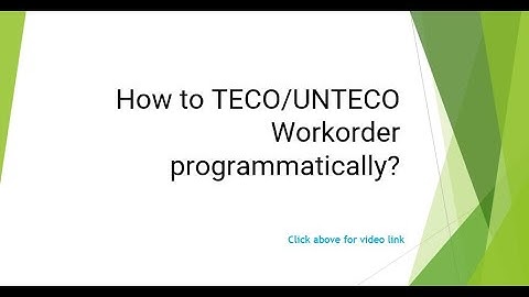 SAP PM: How to TECO/UNTECO Workorder programatically?