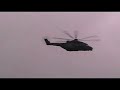 Finnish army helicopters flypast and landing