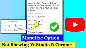 Video Monetization Option Not Show In Youtube Studio || YouTube Monetization Ka Option Nahi Aa Raha