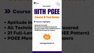IIITH PGEE Course &amp; Test Series | PGEE 2026 for CS | GO Classes #IIITHyderabad #PGEE #GoClasses