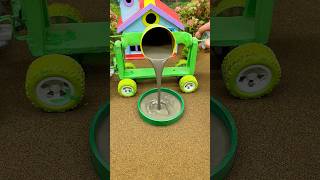 😱 Amazing Mini Tractor Making Cement Pillar | DIY Real Working Construction Machine 🚜 #shorts