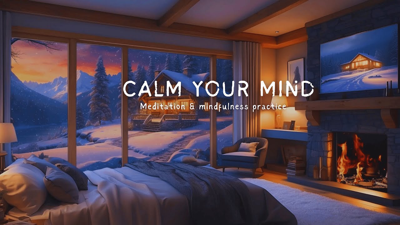 12 Hours Winter Snowfall ️ Relaxing Piano & Ambient Music for Sleep ...
