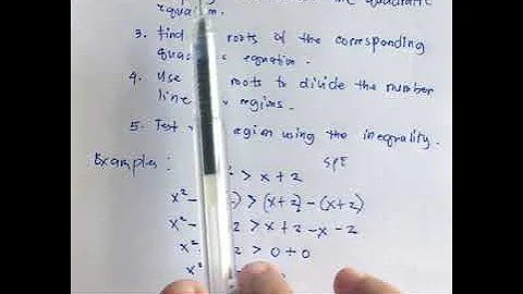 SOLVING QUADRATIC INEQUALITIES (Part 1)